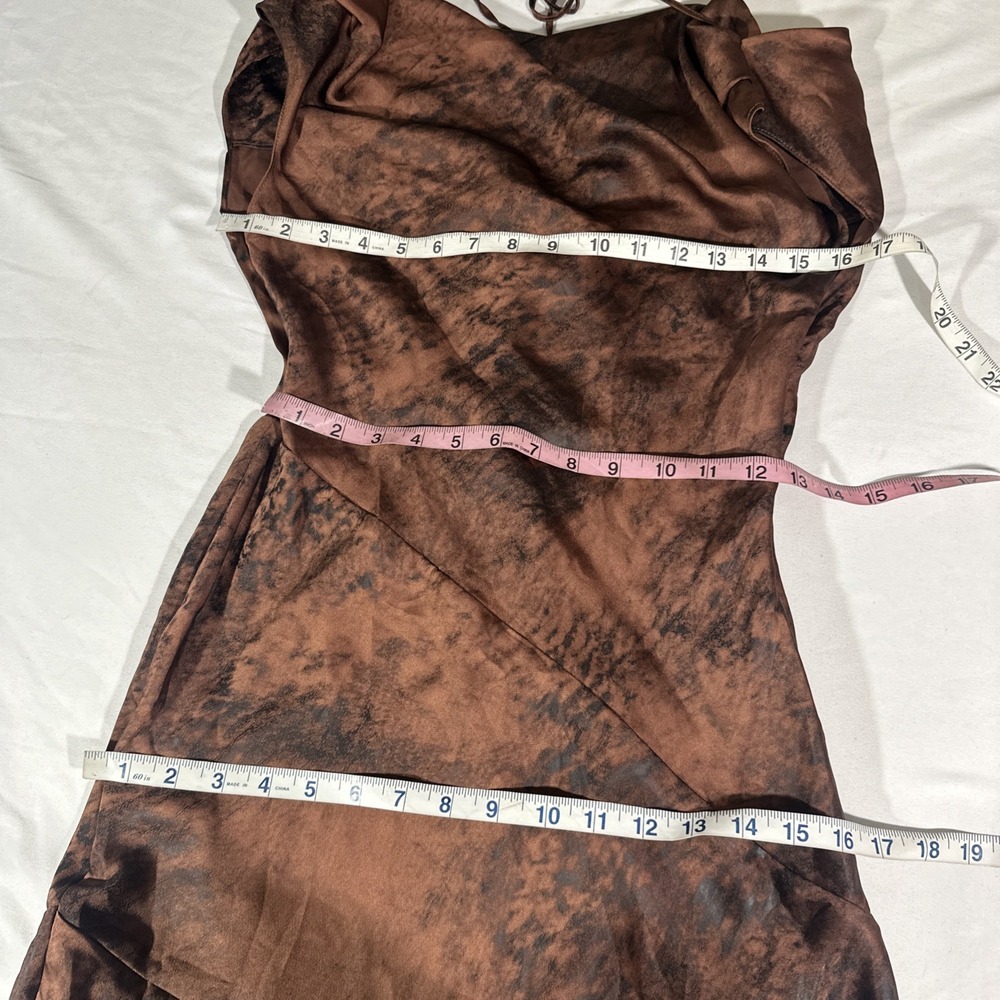 NEW $269 House‎ of CB [ Small ] ALAINA Antique Copper Bias Cut Maxi Dress 7064 - Picture 5 of 16